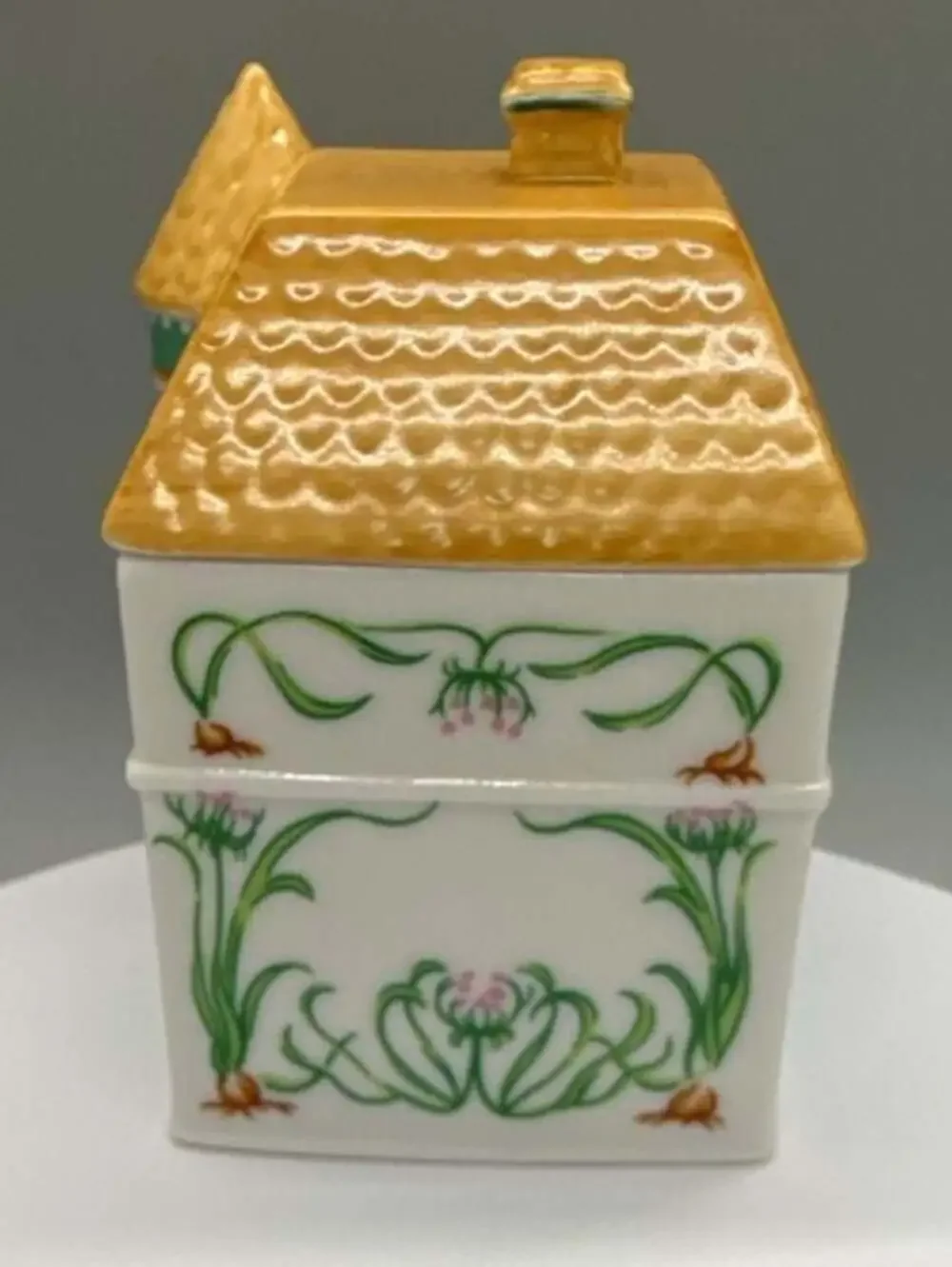 Lenox 1989 Spice Village Onion Porcelain House Jar w/ Lid Original Container Vtg